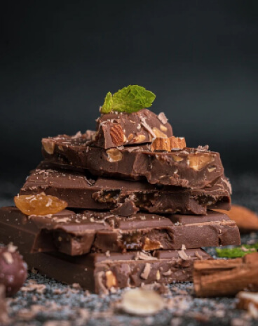 Chocolate with fruits